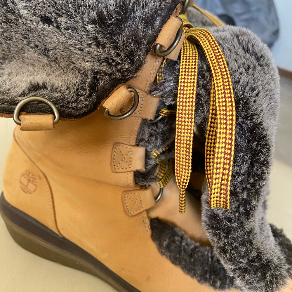 Timberland Fur Boots Size 9